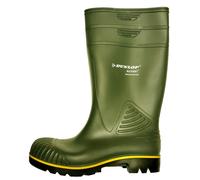DUNLOP Acifort Heavy Duty - Unisex Knee High Waterproof Work Boots, Green, Antistatic and Chemical Resistant PVC Wellies with Slip Resistant Outsole for Outdoor and Industrial Work - EU42, UK8