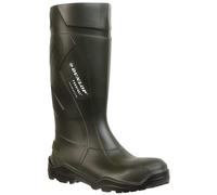 Dunlop Adults Unisex Purofort Plus Full Safety Wellington Boots (Green) - Size UK 10