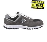 Dunlop Arrow Mens Safety Trainers Suede Leather Certified Work Shoes Grey