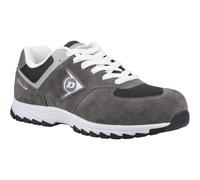 Dunlop Arrow Mens Safety Trainers Suede Leather Certified Work Shoes Grey