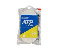 DUNLOP ATP Viper Dry Tennis Overgrip, White, 30-Pack Reel - Dry Surface, Long-Lasting Absorption, Enhanced Grip Stability