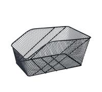 DUNLOP Bicycle Basket, 13L, Rack Mount, Alloy Steel, Black - 10kg Load Capacity, No Tools Attachment