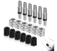 Dunlop Bicycle Valve Replacement Set, Set of 6, Valve Insert with Seal, German Bicycle Valve, Bicycle Accessories, Bicycle Valve Adapter, for DV/NV/BV Bike Valve