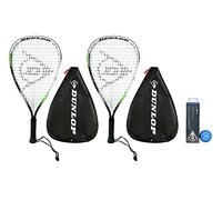 Dunlop Biotec Titanium Racketball Racket (Single, Bundle & Twin Set Options) (Twin Set, Covers & Balls)