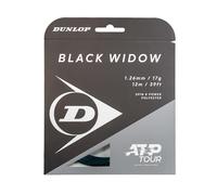 DUNLOP Black Widow 17G Black 12m Tennis String Set - High Spin Co-Polyester String