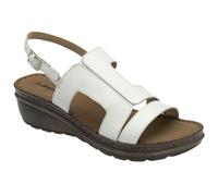 Dunlop Blair Wedge Open-Toe Sandals (White, UK Footwear Size System, Adult, Women, Numeric, Medium, 4)
