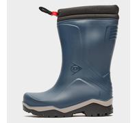 DUNLOP Kids Blizzard - Unisex Winter Safety Insulated Fashion Thermal Boots, Blue, Waterproof and Chemical Resistant PVC Wellies with Fur Lining and Traction Outsole for Outdoor Fun - EU34, UK2