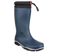 DUNLOP Blizzard Plain Rubber Wellingtons Slip Boots Unisex Blue