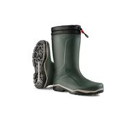 DUNLOP Blizzard - Unisex Winter Safety Insulated Fashion Thermal Boots, Heritage Green/Black, Waterproof and Chemical Resistant PVC Wellies with Fur Lining and Traction Outsole - EU47, UK12