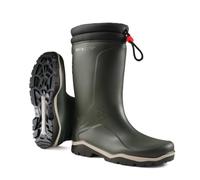 DUNLOP Blizzard - Unisex Winter Safety Insulated Fashion Thermal Boots, Green, Waterproof and Chemical Resistant PVC Wellies with Fur Lining and Traction Outsole for Outdoor Fun - EU40, UK6.5