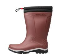 DUNLOP Blizzard - Unisex Winter Safety Insulated Fashion Thermal Boots, Burgundy/Grey/Black, Waterproof and Chemical Resistant PVC Wellies with Fur Lining and Traction Outsole - EU40, UK6.5