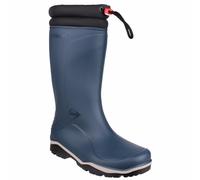 Dunlop Blizzard Blue Unisex Warm Fleece Tie Top Wellington Wellie Boots - Size UK 4