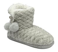 Dunlop Bonnie Bootie Slippers Ladies (Light Grey, UK Footwear Size System, Adult, Women, Numeric, Medium, 8)