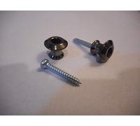 Dunlop Buttons and Screws (2) For Dual Design Strap Locks - BLACK NICKEL