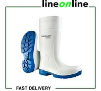 DUNLOP Purofort FoodPRO - Unisex Multigrip Safety Waterproof Work Boots, White, Antistatic and Slip-Resistant Wellies with Steel Toecap for Outdoor and Food Processing Industry - EU43, UK9