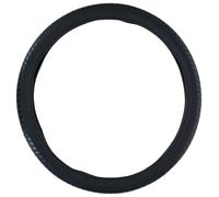 Dunlop Car Steering Wheel Cover Diameter 38 cm - Suitable for Steering Wheels 37-39 cm - Comfortable Grip - Non-Slip - Car Decoration - Faux Leather - Black/Red