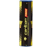 DUNLOP Carlton Badminton Shuttle Tournament T800 Yellow ? Blue, medium speed (77 Grains), for Juniors and Club Players (1x6 Tube)