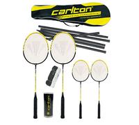 DUNLOP Carlton Nanoblade Tournament Family Badminton Set, inc 2 Adult, 2 Junior Rackets, Net, Posts, Carry Bag & 3 Shuttles …
