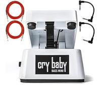 Dunlop CBM105Q Cry Baby Mini Bass Wah Pedal Bundle with 2 Patch Cables and 2 Instrument Cables