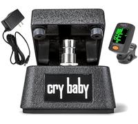 Dunlop CBM95 Cry Baby Mini Wah Pedal Bundle with Clip-on Tuner and 9V Power Supply