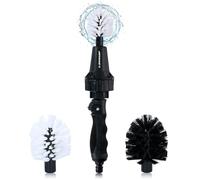 Dunlop Cleaning Brush - Rim Brush - with Hose Connection 3/4 Inch - Rotating - Flow Regulator - 2 Brushes