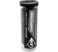Dunlop Competition Squash Balls, Single Yellow Dot (3 Ball Tube)