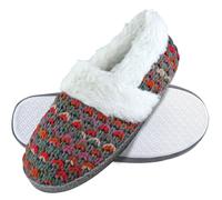 DUNLOP - Cute Soft Fluffy Plush Winter Warm Luxury Knitted Slippers for Women