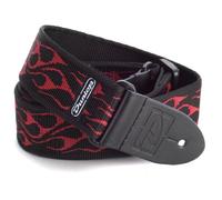 Dunlop D38-11RD Classic Nylon 2" Guitar Strap with Leather Ends, Flambe Red
