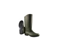 DUNLOP Dane - Unisex Knee High Wellington Rain Boots, Green/Black, Waterproof and Chemical Resistant PVC Work Wellies for Outdoor, Gardening and