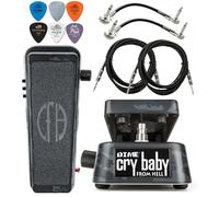 Dunlop DB01B Dime Cry Baby From Hell Wah Effects Pedal Tonebird Cable, MXR Patch, Dunlop Picks Bundle
