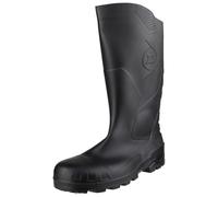 Dunlop Devon Full Safety Wellington Black Nitrile Upper, Slip resistant outsol