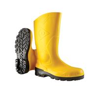 DUNLOP Devon - Unisex Full Safety Waterproof Wellington Work Boots, Yellow, S5 Certified Antistatic and Chemical Resistant PVC Wellies with Steel Toe