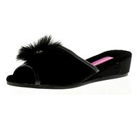 DUNLOP Diana Womens Synthetic Material Mule Slippers Black - 3 UK