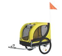 Dunlop Dog Bike Trailer - Dog Bike Carrier Max 40 KG - Foldable Dog Carrier for Bike - Easy Assembly Bike Cargo Trailer - Dog trailer for Bicycle with Reflectors and Rain Cover
