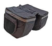 DUNLOP. Double Saddle Bag Bicycle Pannier Rack Weatherproof Bag Bicycle Shopping Bag, Black