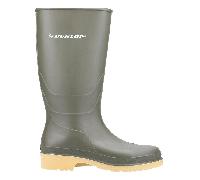 Dunlop Junior Wellies Dull Traditional - Waterproof PVC, Hardwearing - Green UK 11