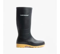 Dunlop Dull Unisex Kids PVC Slip-On Waterproof Casual Black Wellington Boots