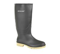 Dunlop DULL W028 Unisex Easy Clean PVC Wellingtons Boots Black PVC