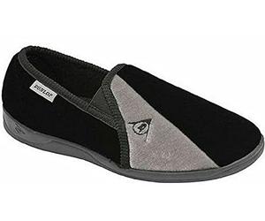 DUNLOP Duncan Mens Slippers - Black - UK 9