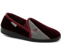 DUNLOP Duncan Mens Slippers - Burgundy/Grey - UK 9