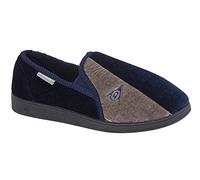 DUNLOP Duncan Mens Velour Twin Gusset Slippers