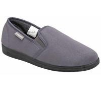 DUNLOP Duncan Mens Velour Twin Gusset Slippers