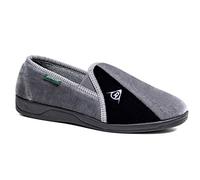 DUNLOP Duncan Mens Velour Twin Gusset Slippers
