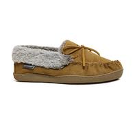 DUNLOP Dunlop Ladies Moccasin Slippers New Machine Washable Faux Sheepskin Fur Cosy Slippers with Memory Foam (Tan Mocc, UK Footwear Size System, Adult, Women, Numeric, Medium, 3)