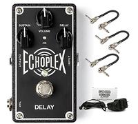 Dunlop EP103 Echoplex Delay Guitar Effects Pedal Bundle with 3 MXR Patch Cables and Dunlop Power Supply