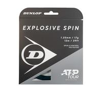 DUNLOP Explosive Spin 17G Black 12m Tennis String Set - High-Spin Performance Polyester String