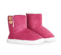 Button Bootie Slippers Dunlop Pink 4