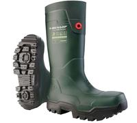 Dunlop FieldPro Thermo+ Full Safety Wellington Boots - Green