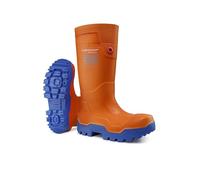 DUNLOP FieldPro Thermo+ - Unisex Full Safety Sneaker Fit Waterproof Work Boots, Orange, Thermal Insulated and Slip-Resistant Wellies with Composite Toecap for Outdoor and Farm Use - EU45, UK10.5