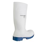 DUNLOP Purofort FoodPRO - Unisex Multigrip Safety Waterproof Work Boots, White, Antistatic and Slip-Resistant Wellies with Steel Toecap for Outdoor and Food Processing Industry - EU39, UK6